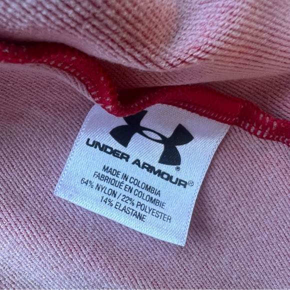 Under Armour Youth Coldgear Fitted Long Sleeve Red Mock Neck Poly Shirt Size Md - Picture 6 of 7